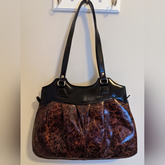 NWT Patricia Nash Leather Animal Print Bag & Matching Wallet w/10 yr Ann… - Picture 4 of 16